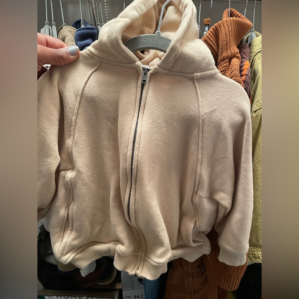 Zara neutral zip up hoodie